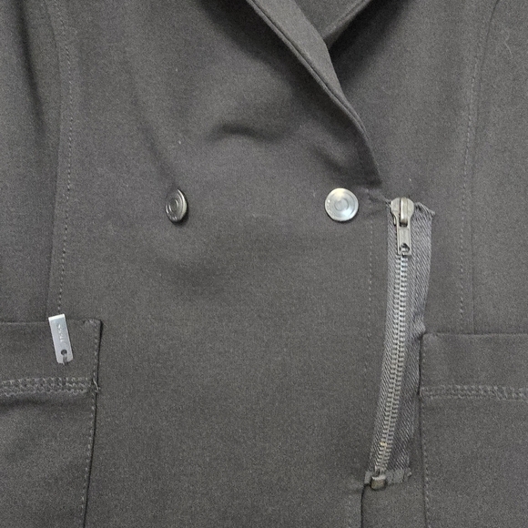 IKKS Women’s Blazer Knit Jacket Double Breasted Size 34 XSmall Black Label - Picture 5 of 11